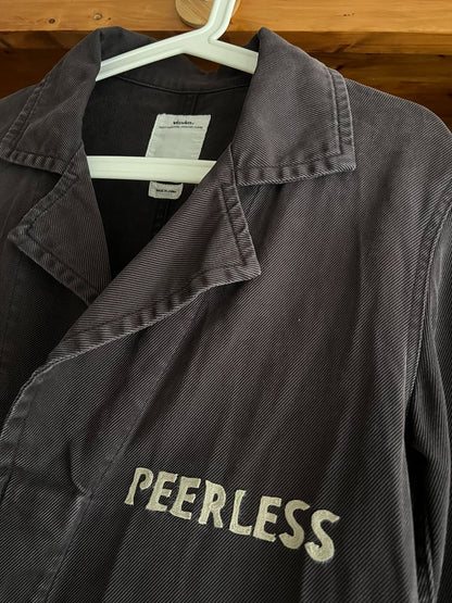 visvim peerless shop coat in dark color