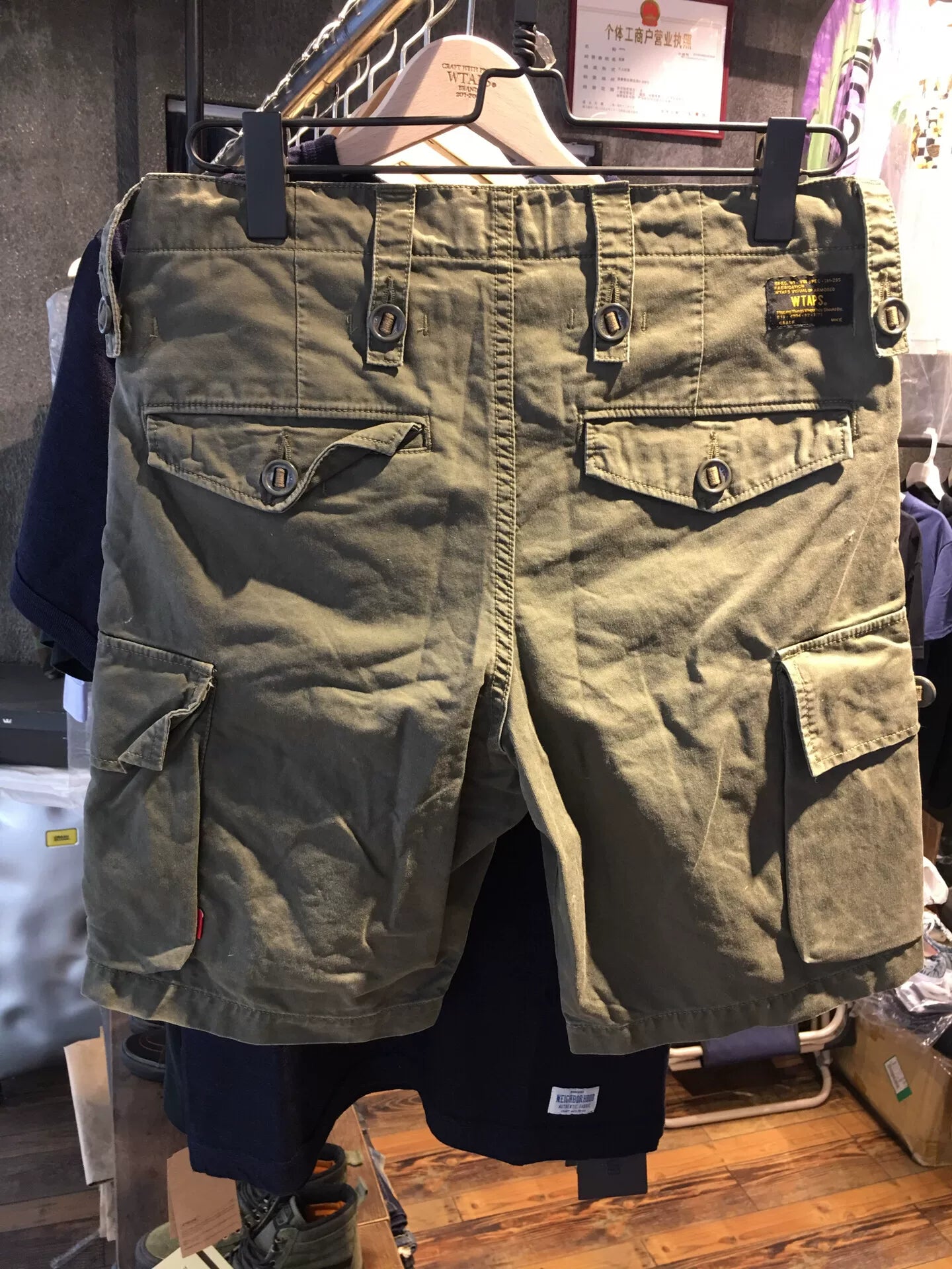 wtaps jungle cargo shorts size M