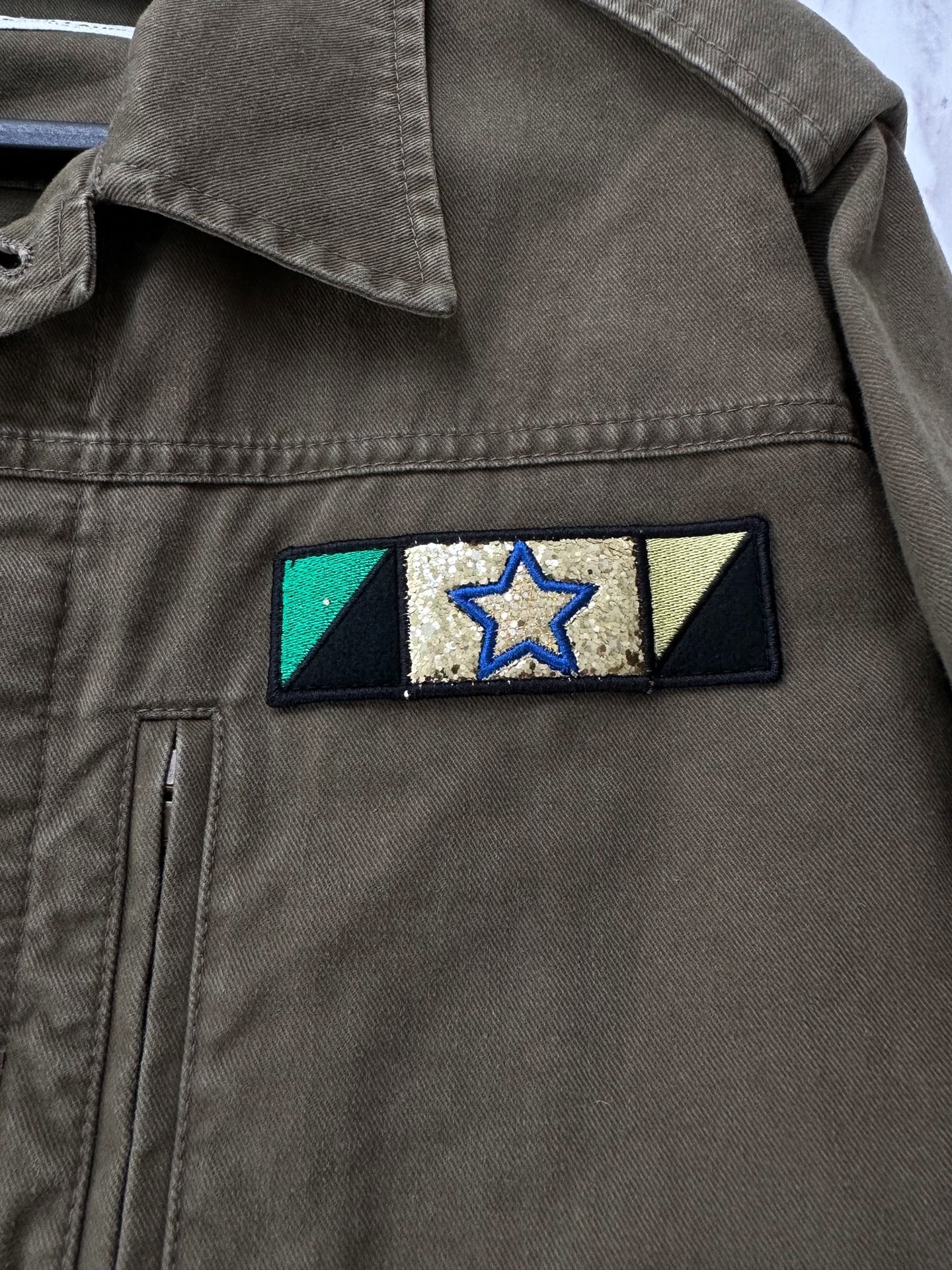 Saint Laurent Olive Green Shark Jacket