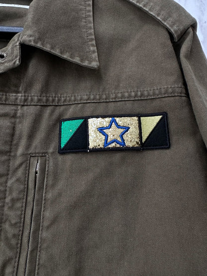 Saint Laurent Olive Green Shark Jacket