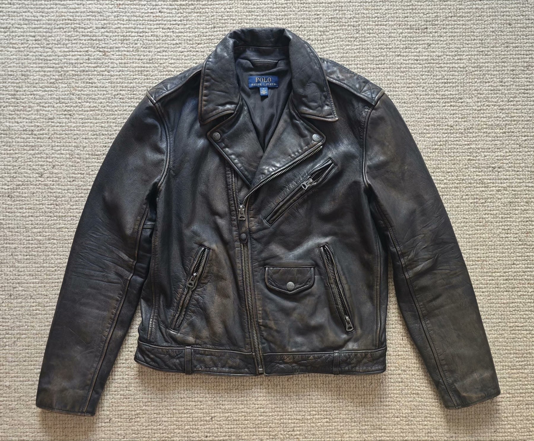 Polo Ralph Lauren Men's Motorcycle Leather Jacket