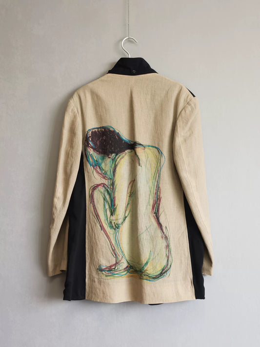 hand-painted jacket by yohji yamamoto