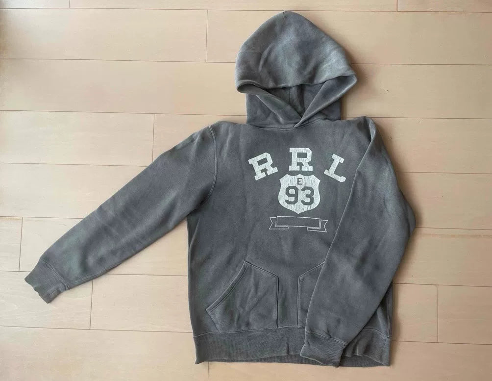 vintage rrl 93 shield graphic hoodie
