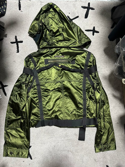 rare jean paul gaultier green parachute jacket