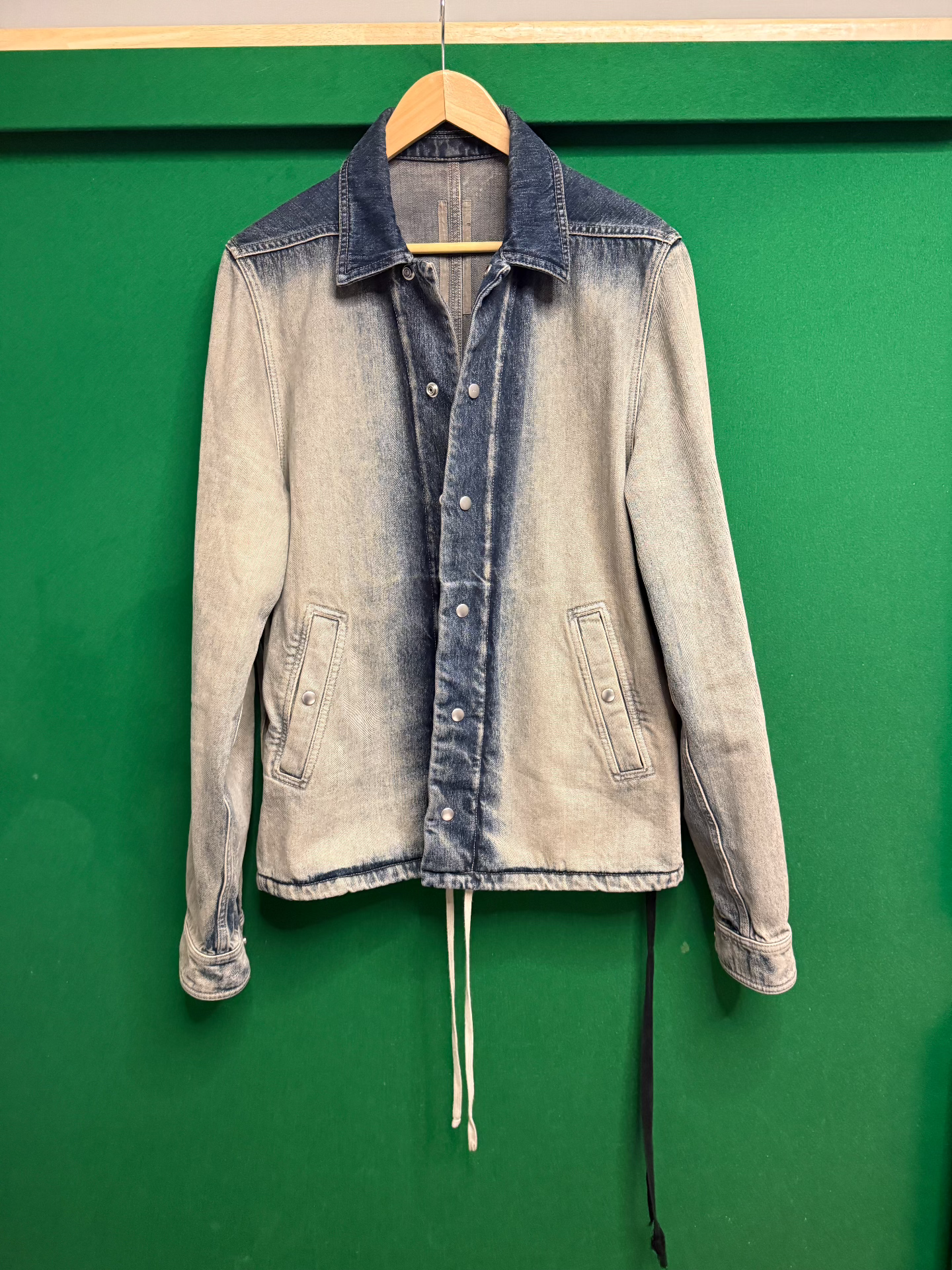 Rick Owens Drkshdw Gradient Washed Denim Jacket