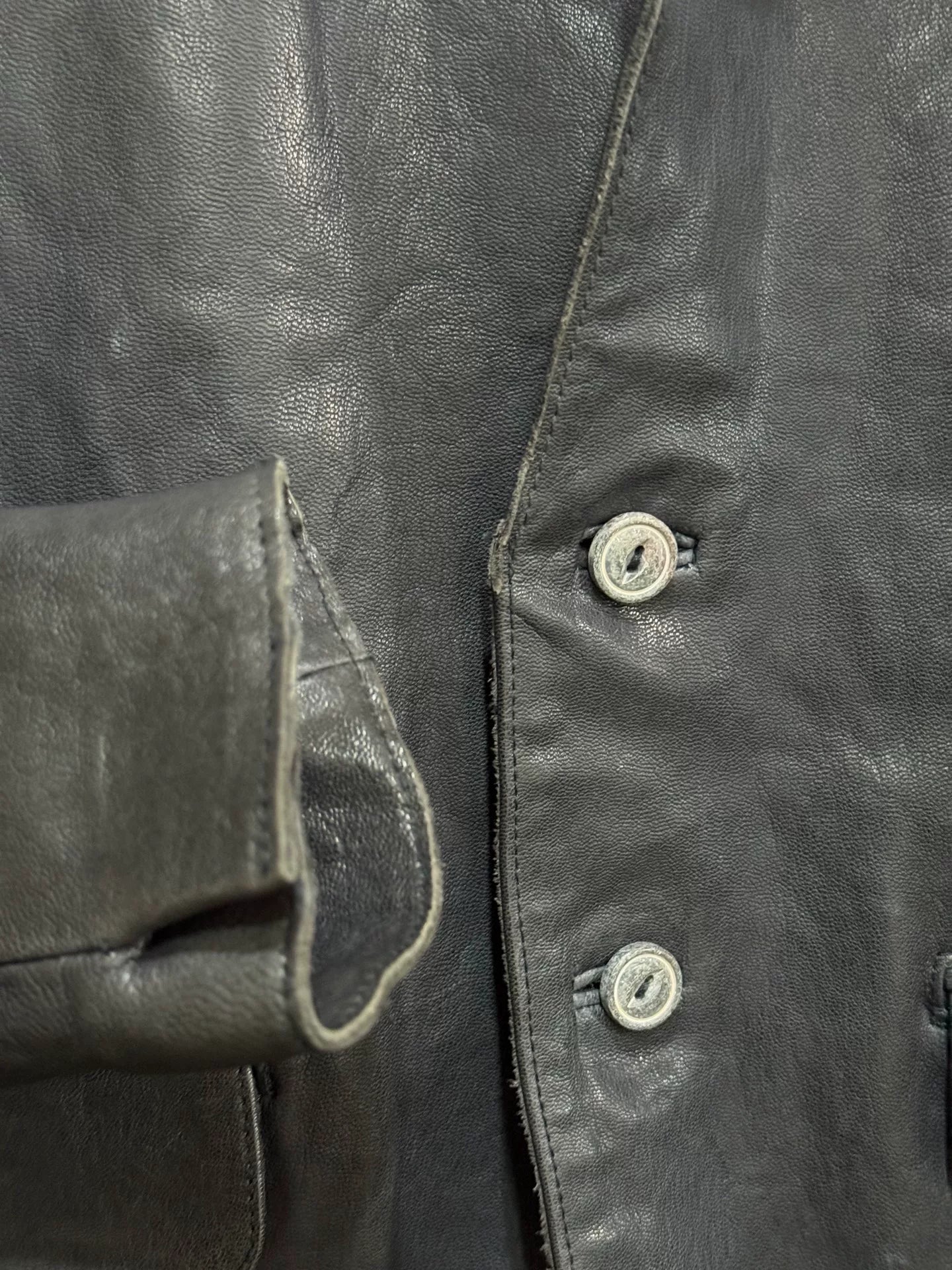 japanese avant-garde style leather blazer