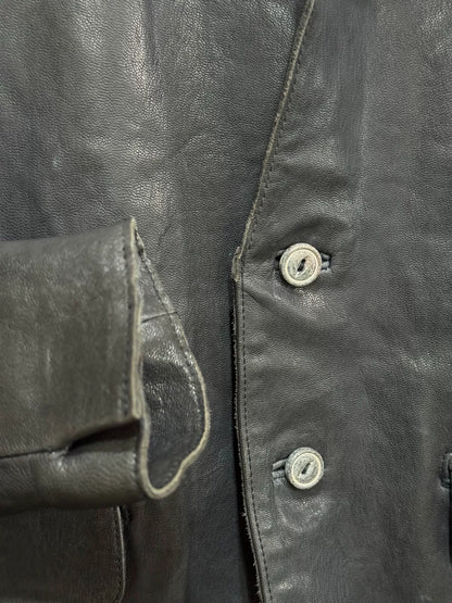 japanese avant-garde style leather blazer