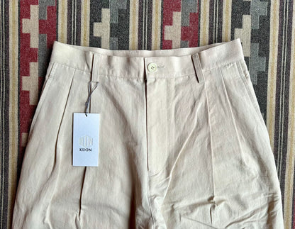 KUON Tapered Trousers in Beige Color