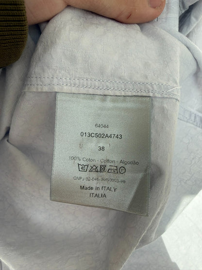 dior light blue patterned long sleeve shirt