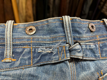distressed double rl workwear denim pants