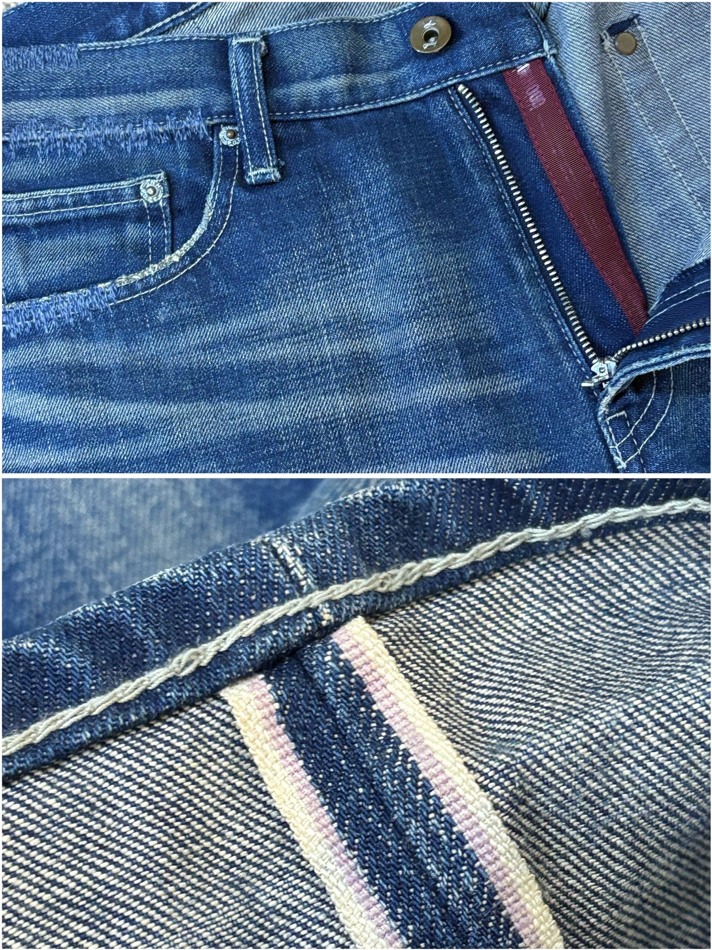 NEIGHBORHOOD 08EX Washed Distressed Jeans
