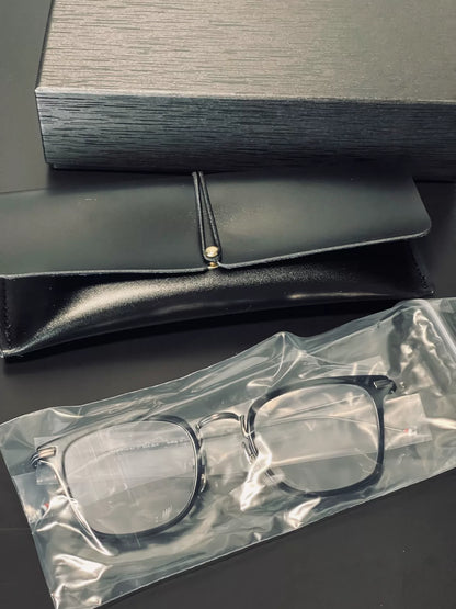 stylish black square Thom Browne glasses