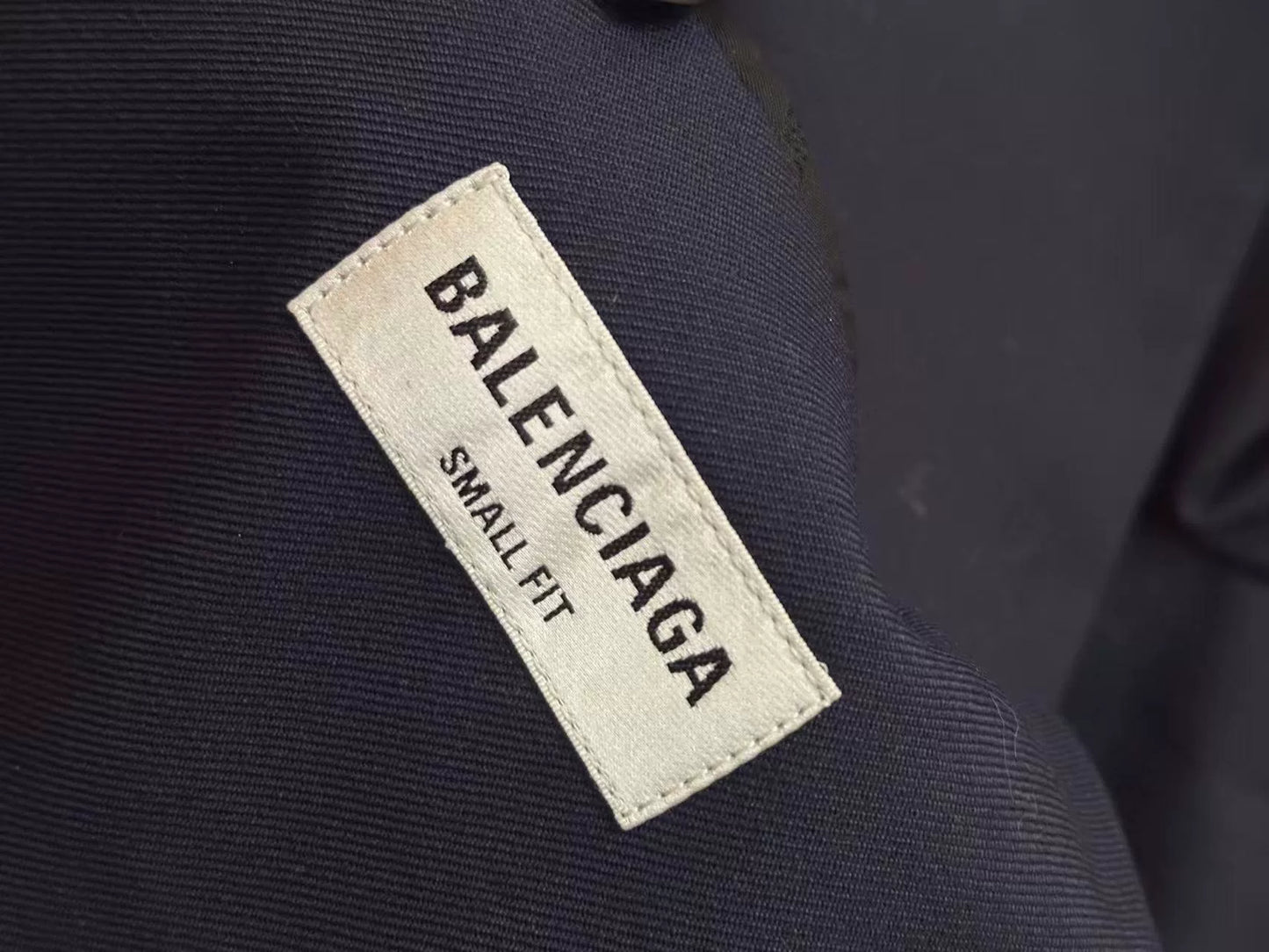 balenciaga embroidered logo wool long coat