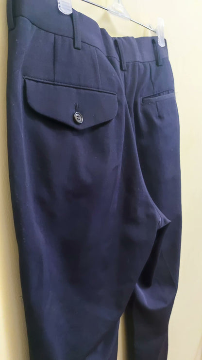 Deconstructed Black Casual Trousers