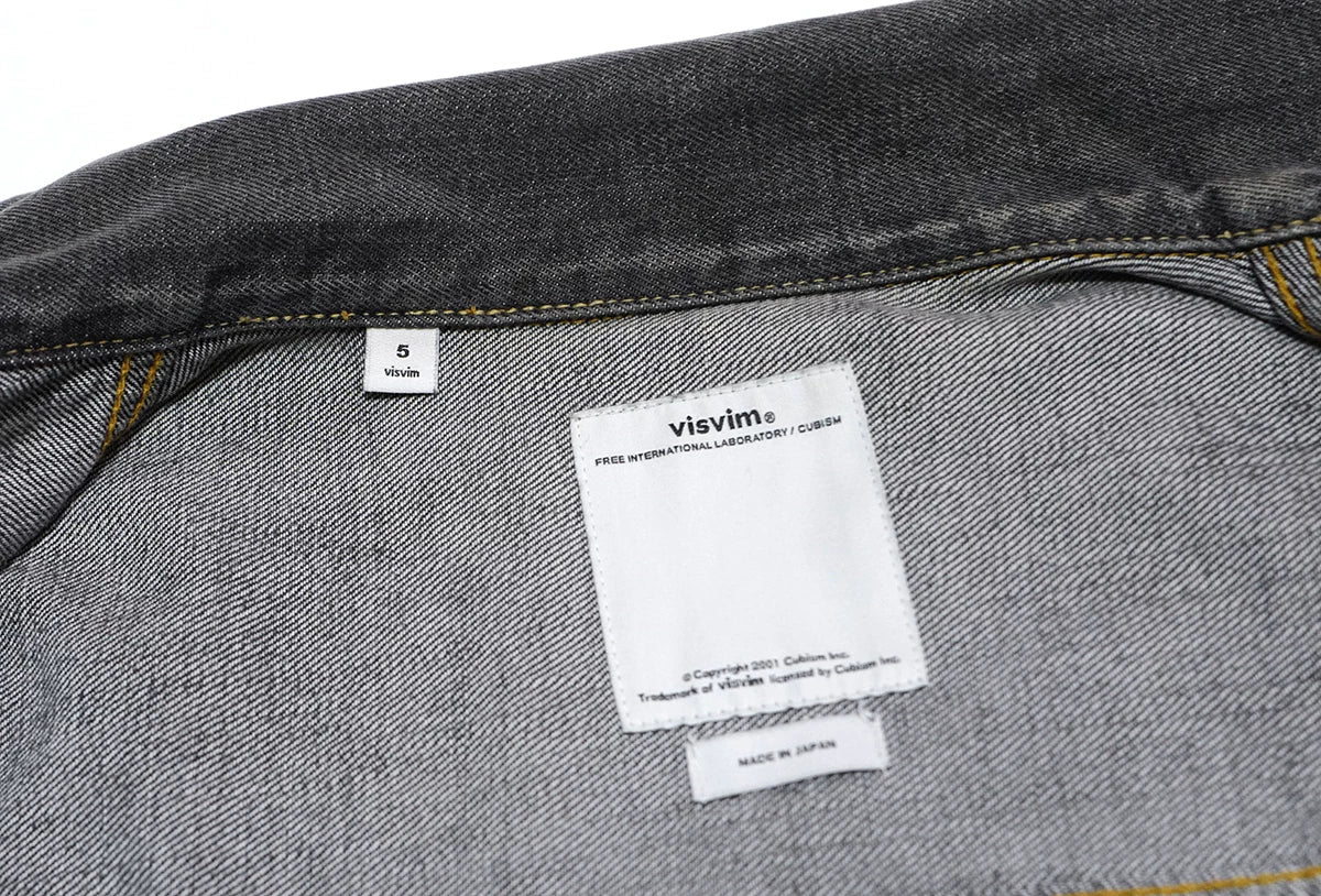 visvim 101 black oversized denim jacket