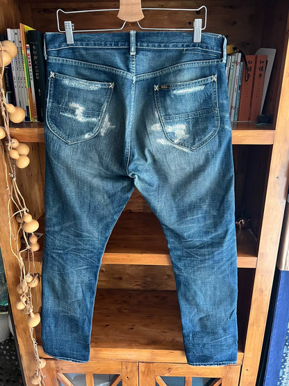RRL Double RL Distressed Denim Jeans