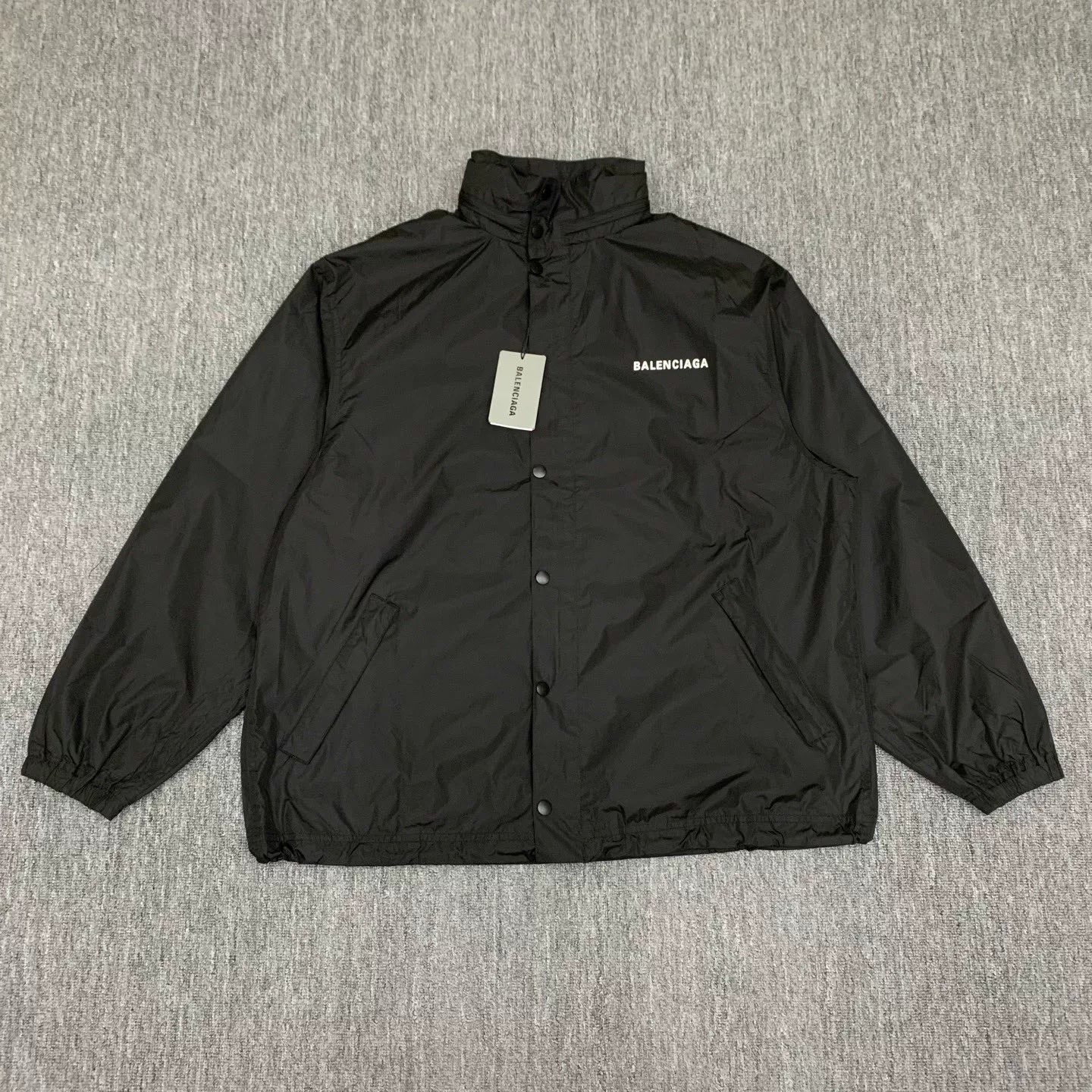 black nylon windbreaker jacket by Balenciaga