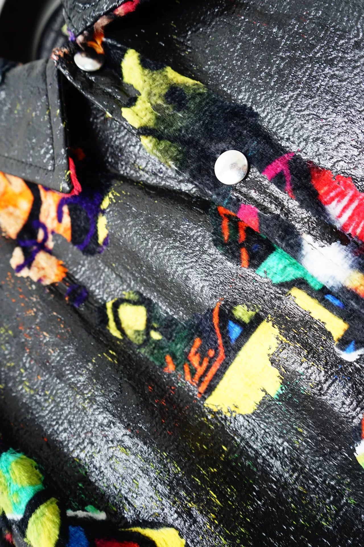 Comme des Garçons CDG Patchwork Faux Leather Jacket