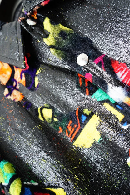 Comme des Garçons CDG Patchwork Faux Leather Jacket