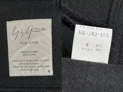 Yohji Yamamoto Double-Breasted Black Suit Coat