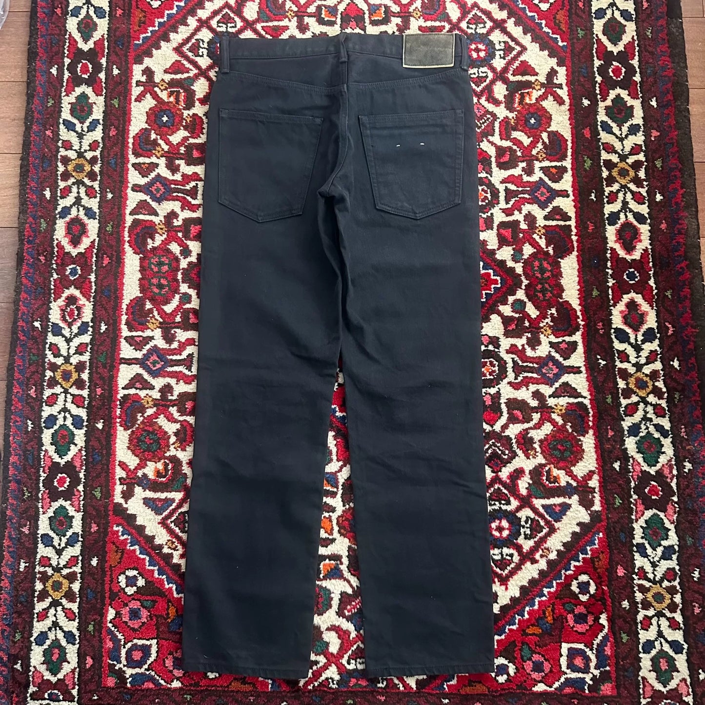 Visvim Black Wide-Leg Denim Pants