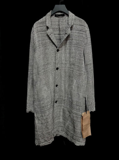vintage linen blend long coat