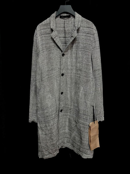 vintage linen blend long coat