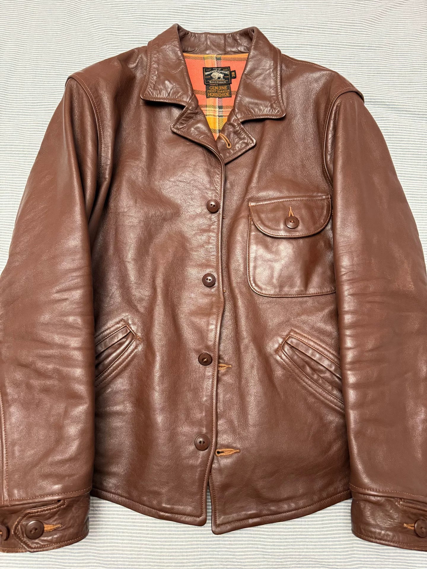 Freewheelers Four Corners Brown Leather Jacket