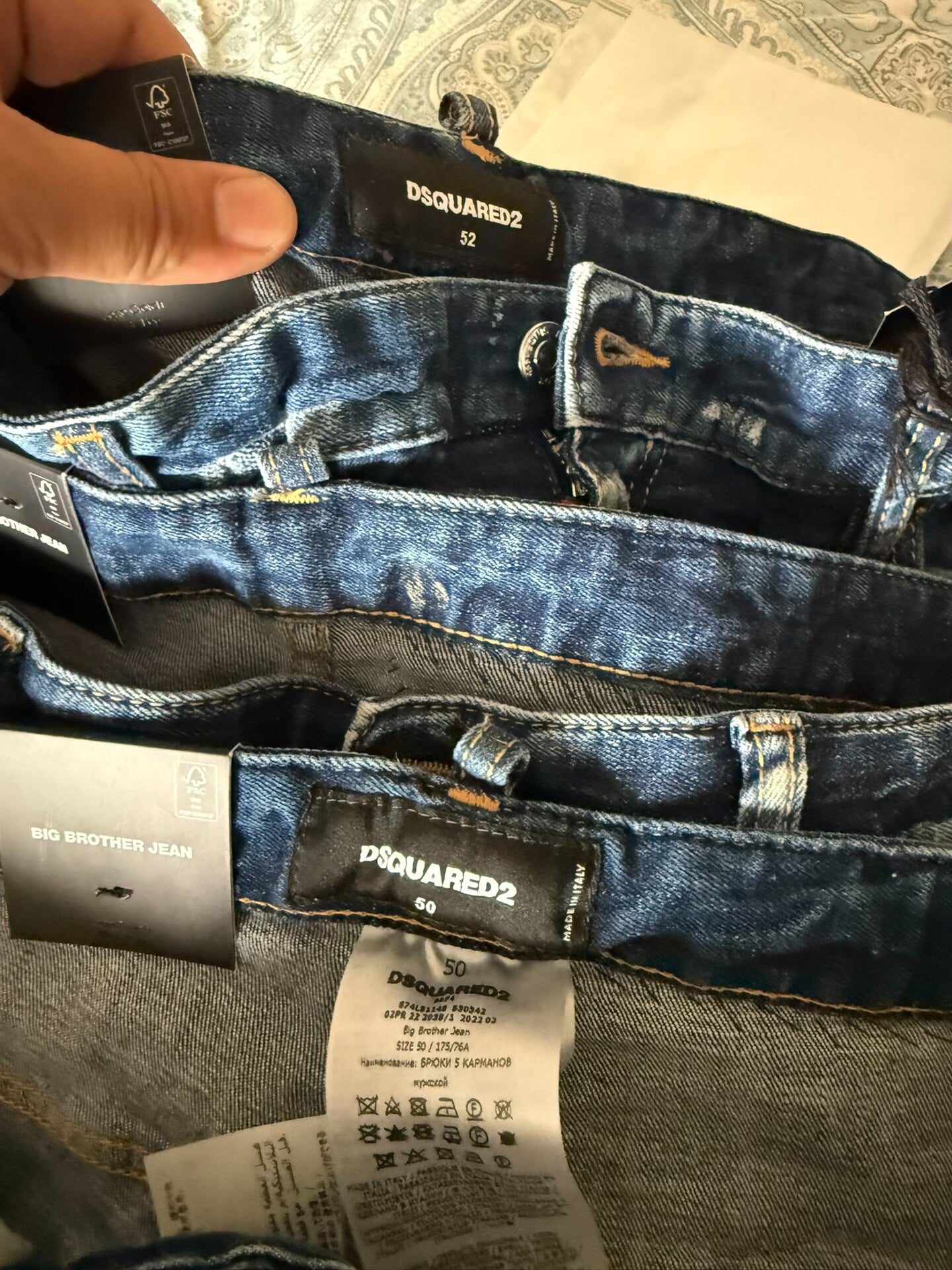 dsquared2 big brother distressed denim pants