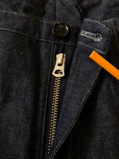 Adjustable Loose Straight Denim Cargo Pants