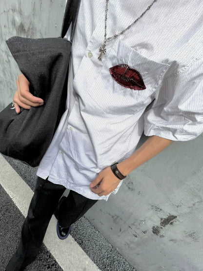 Dries Van Noten Lip Print Shirt Size S