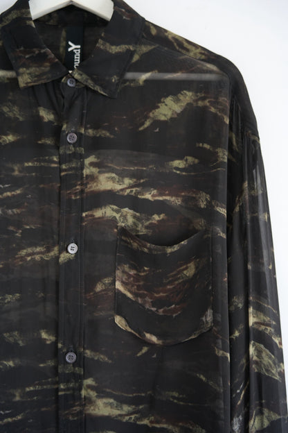 Yohji Yamamoto 24SS Sheer Floral Cupro Shirt