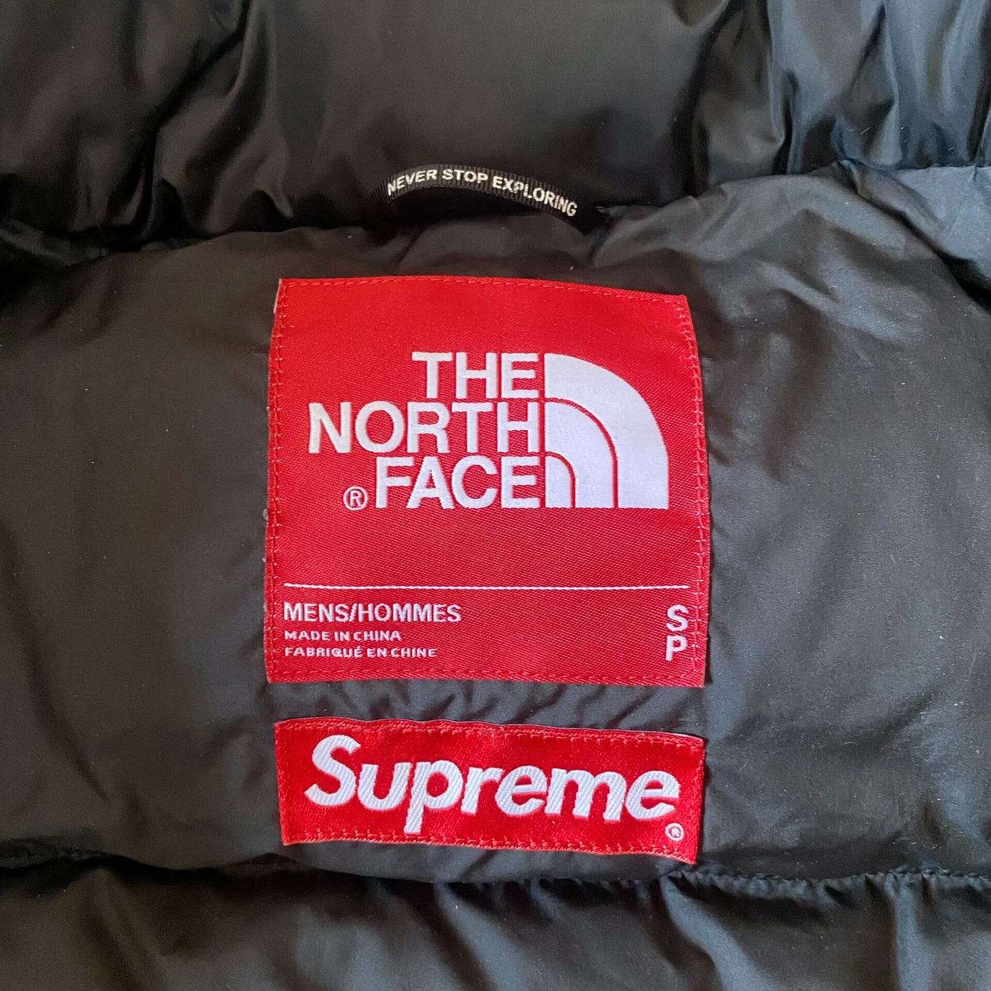 supreme x north face camouflage down jacket