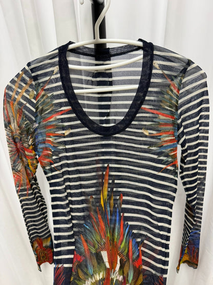 Jean Paul Gaultier Striped Mesh Undergarment