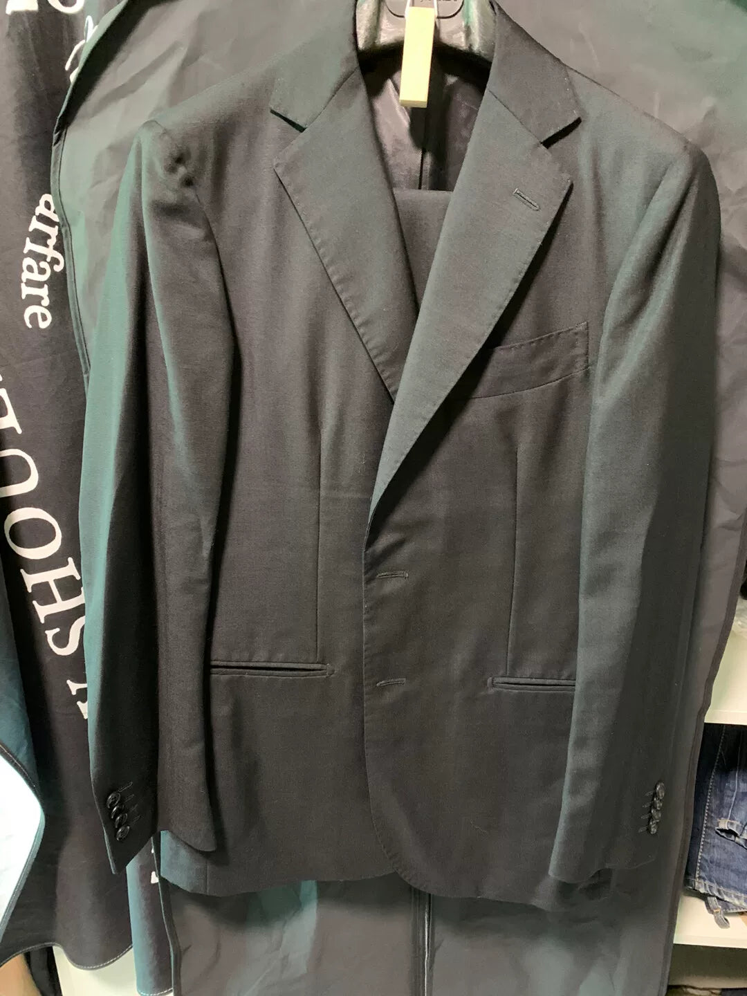 black italian tailored suit size 46