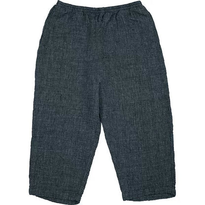 gray sashiko wide suit and pants set
