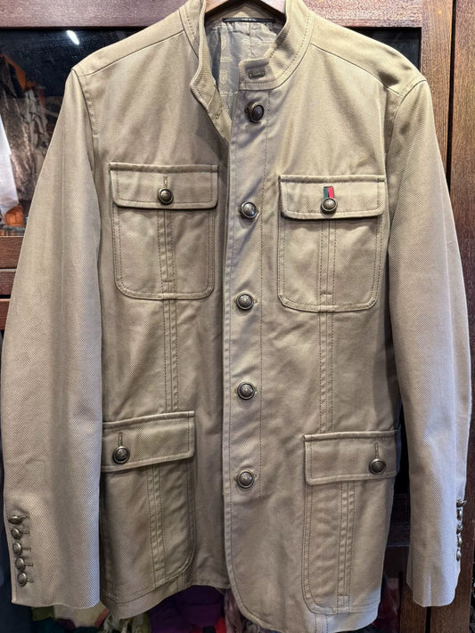 Gucci Military Jacket in Canvas Fabric