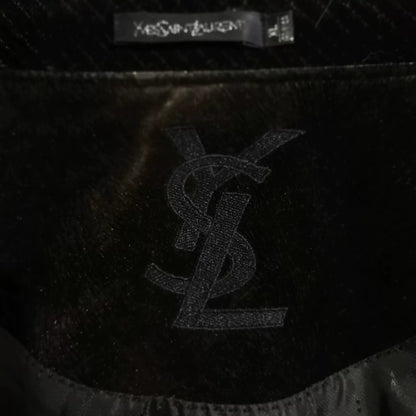 Yves Saint Laurent Black Velvet Bomber Jacket