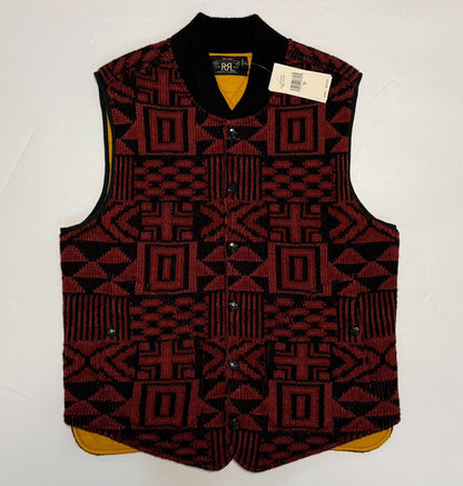 rrl southwestern jacquard knit vest size s