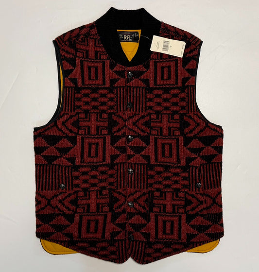 rrl southwestern jacquard knit vest size s