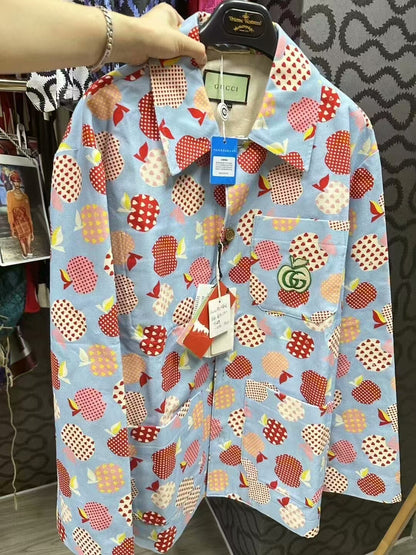 gucci men's apple print jacket