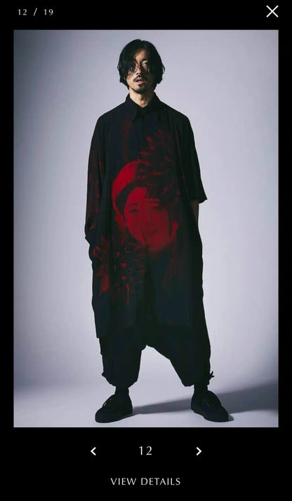 Yohji Yamamoto Floral Portrait Shirt Jacket