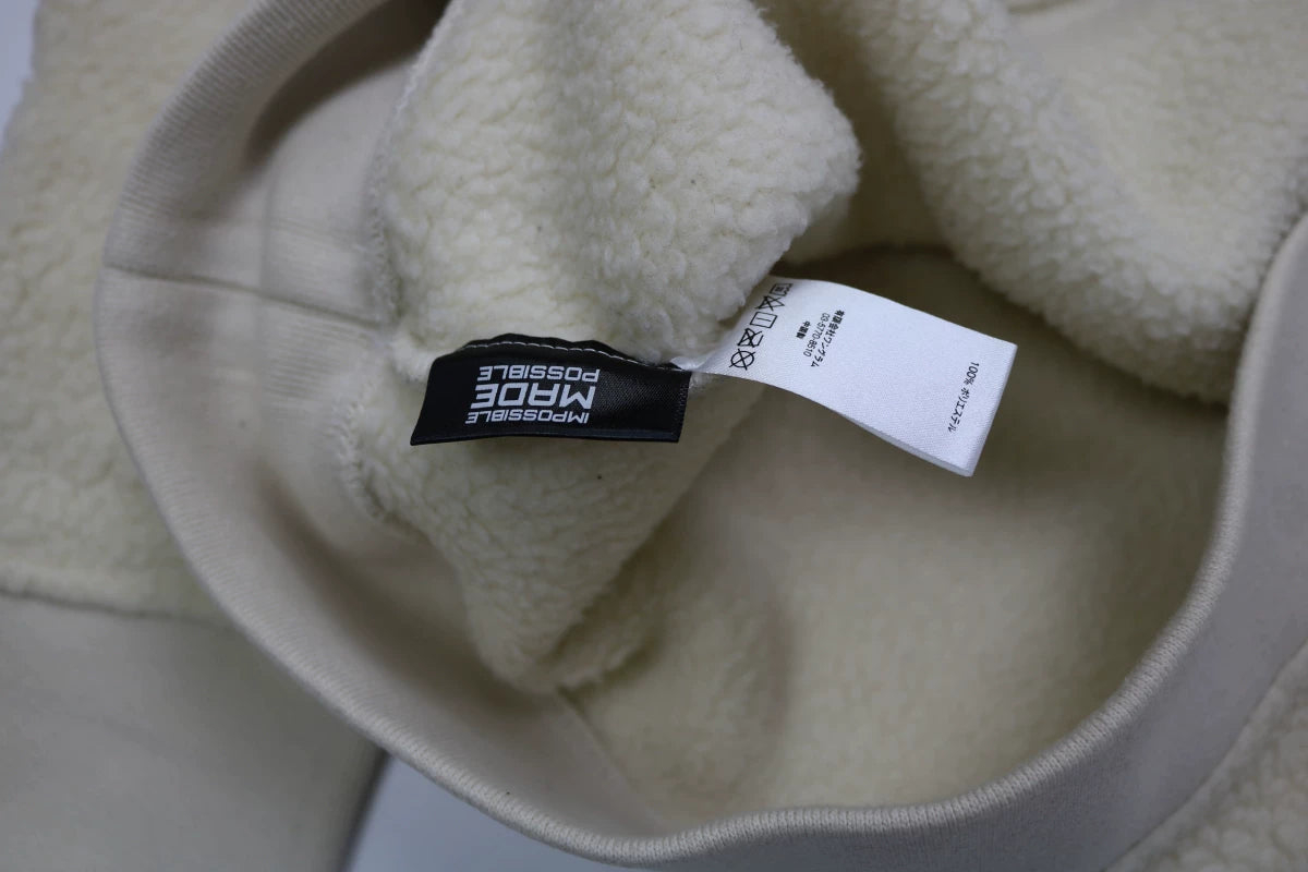 supreme polartec fleece sweatshirt in beige