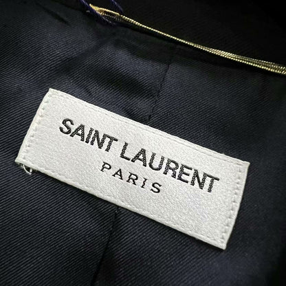 Saint Laurent Black Gold Trim Blazer