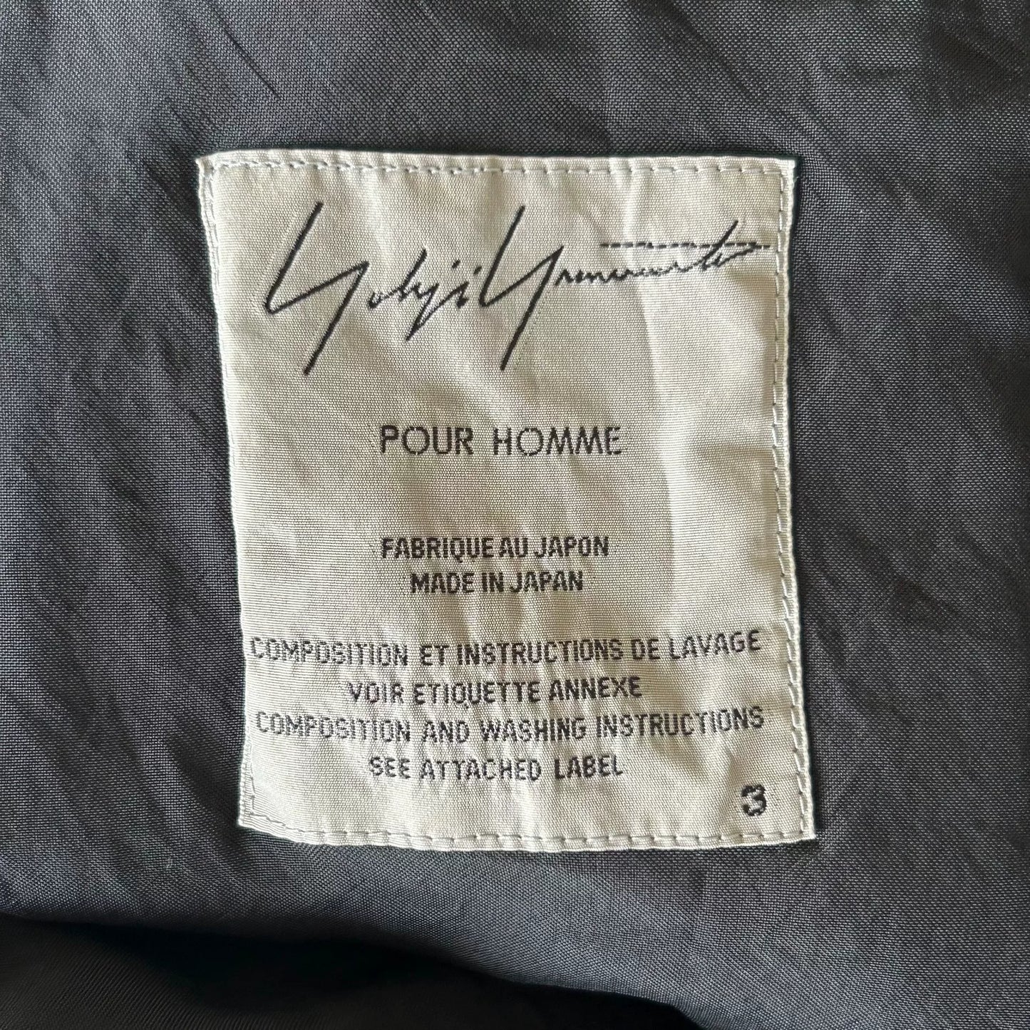 Yohji Yamamoto 14ss Rain Zipped Jacket