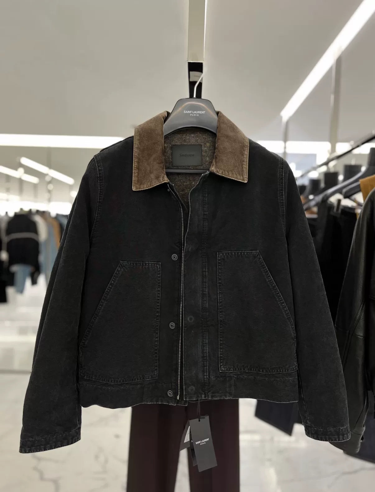 Saint Laurent Washed Black Denim Jacket