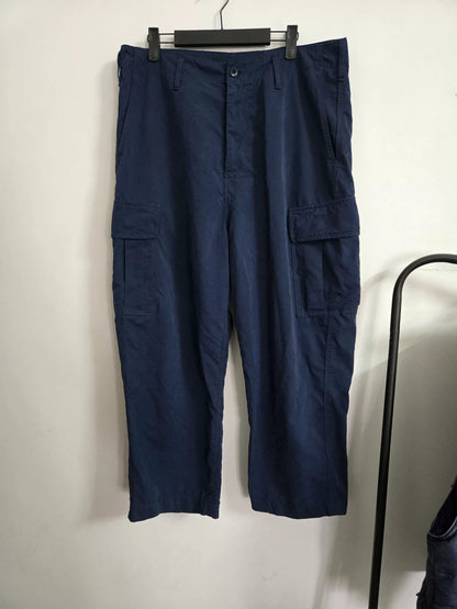 Porter Classic Indigo Nylon Cargo Pants