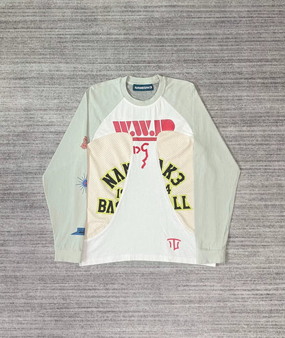 namesake color block basketball long sleeve tee