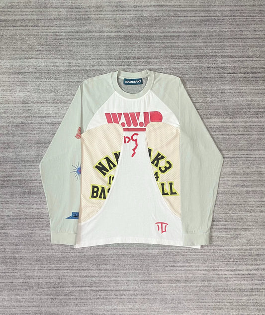 namesake color block basketball long sleeve tee