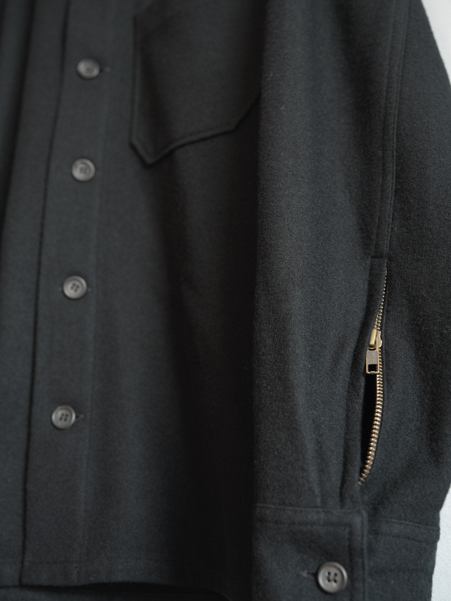 Yohji Yamamoto Zip-up Shirt with Unique Cut